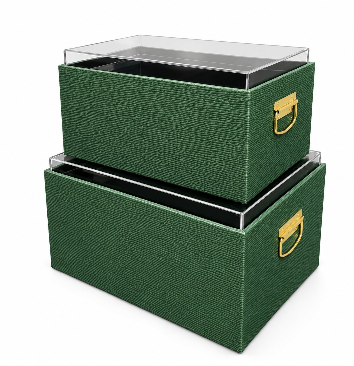Amadi trunks in forest green with acrylic tops
