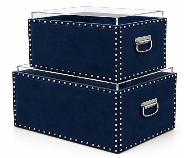 Amadi-P studded trunks in navy